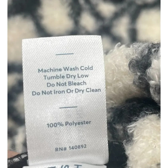 Marine Layer Womens Navy Cream Floral Laid Back Sherpa Hoodie Size S New - Picture 10 of 10